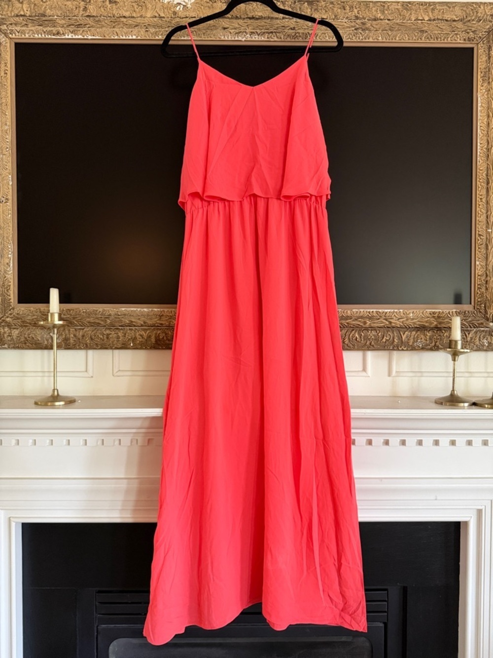 Strappy Coral Maxi Dress
